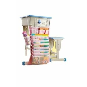 Multi-Pocket Hanging Book Bag Pink
